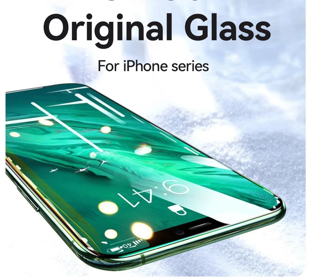 9D Tempered Glass HD+ Screen Protector for iPhone 15 & 16 (Plus, Pro, Pro Max) mit Easy-Installation-Kit