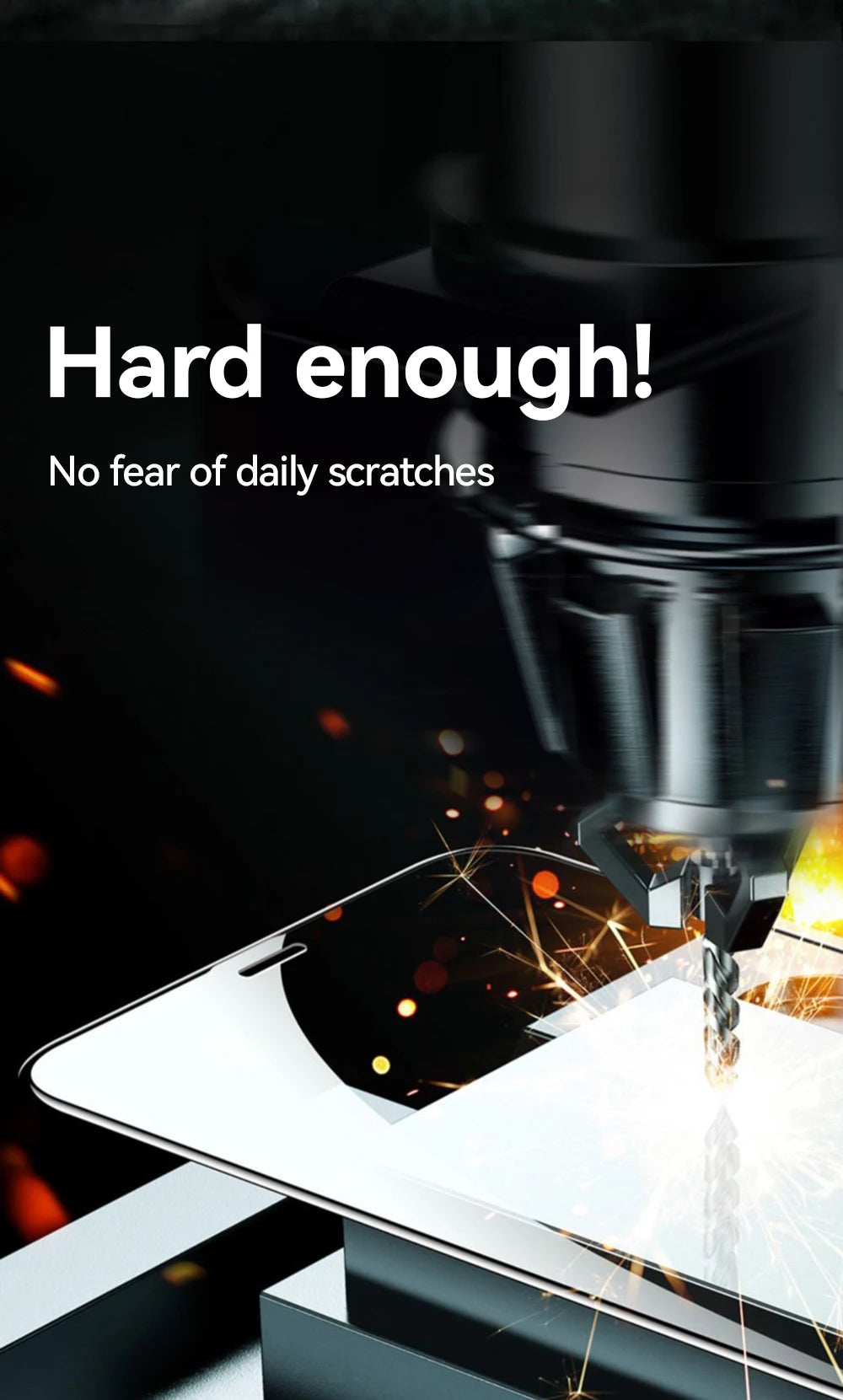 9D Tempered Glass HD+ Screen Protector for iPhone 15 & 16 (Plus, Pro, Pro Max) mit Easy-Installation-Kit